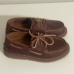 NWOT Sperry Dark Brown Leather Boat Boy’s Shoes Size 13